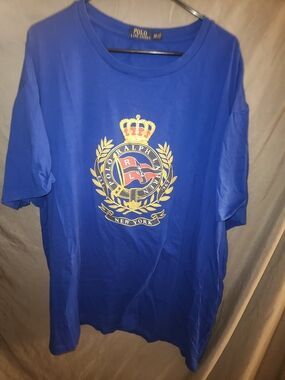 Polo by Ralph Lauren Men’s Royal Blue Crest Graphic T-Shirt